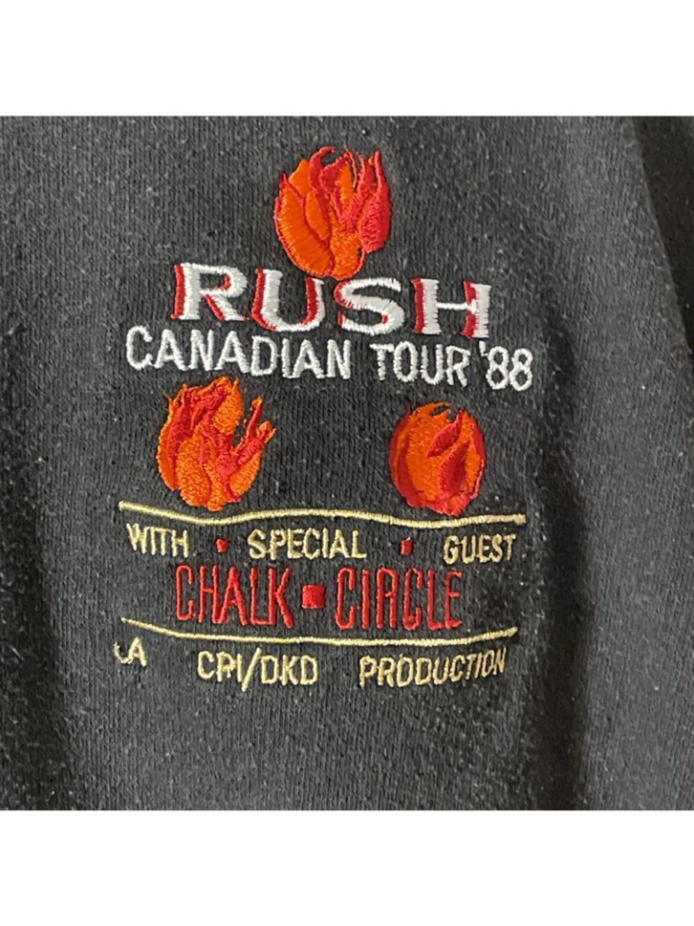 Vintage Rush Crewneck Sweatshirt Hold Your Fire Canadian Tour 1988 Discoloration - Picture 2 of 11